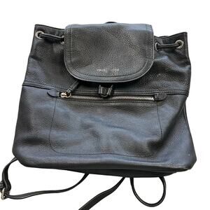 Vince Camuto Mika Tan Pebbled Leather Backpack with Rope Drawstring Vince Camuto Leather Exterior Backpack Bags & Handbags for  main image 3